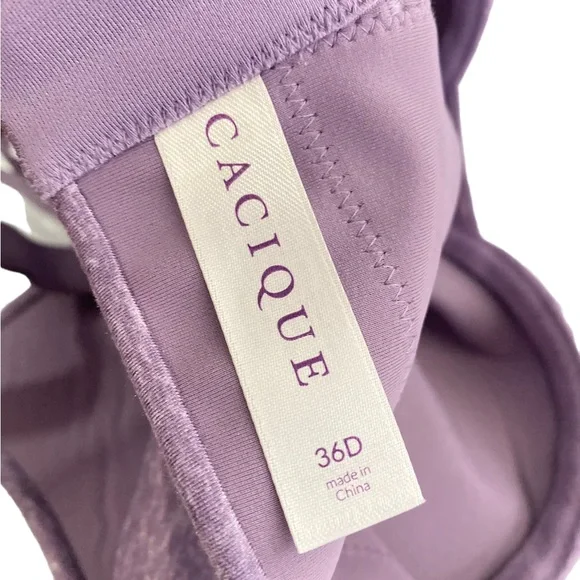 NWT! Cacique Full Coverage Back Smoother Bra Purple Size 36D - Picture 6 of 7